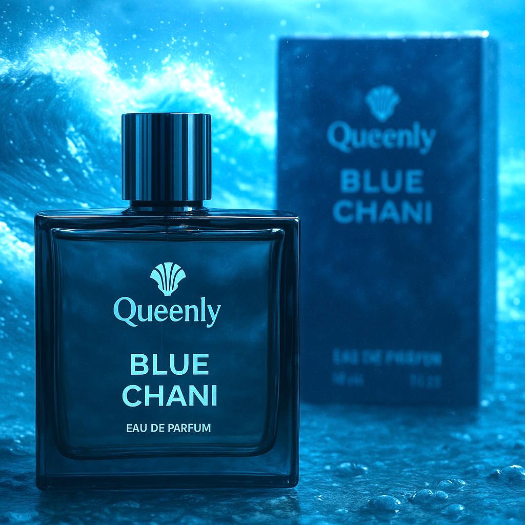 ادکلن کوئینلی Queenly رایحه بلو شنل حجم 100 میل ادکلن کوئینلی Queenly رایحه بلو شنل حجم 100 میل