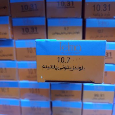 رنگ مو تلما مدل Low Ammonia شماره 10.7 حجم 100 میلی لیتر رنگ بلوند زیتونی پلاتینه