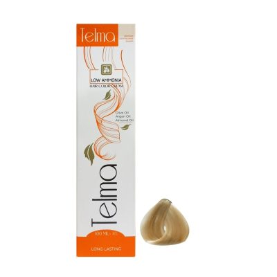 رنگ مو تلما مدل Low Ammonia شماره 10.02 حجم 100 میلی لیتر رنگ کنجدی