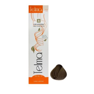 رنگ مو تلما مدل Low Ammonia شماره 6.7 حجم 100 میلی لیتر رنگ بلوند زیتونی تیره