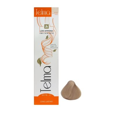 رنگ مو تلما مدل Low Ammonia شماره 8.00 حجم 100 میلی لیتر رنگ بلوند روشن قوی