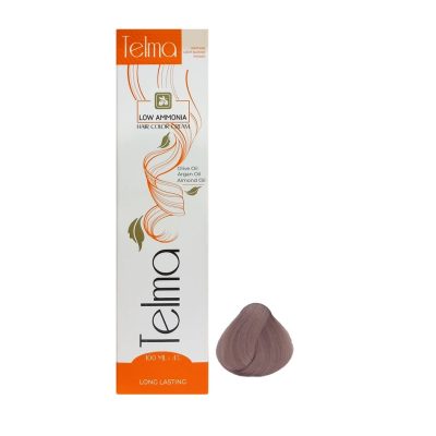 رنگ مو تلما مدل Low Ammonia شماره 8.1 حجم 100 میلی لیتر رنگ بلوند دودی روشن