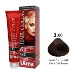 رنگ مو قهوه ای تیره اکسترا شماره 3.00 اولترا ویرچوآل بدون آمونیاک حجم 120 میلی لیتر