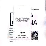 ادوپرفیوم مینیاتوری اولترا ویرچوآل Ultra مدل لویی ویتون آمبر نومد Louis Vuitton Ombre Nomade حجم 30 میلی لیتر